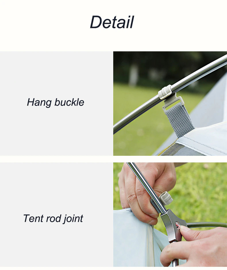 Cheap Goat Tents Hewolf Rain proof Tow Person Double Decked Outdoor Camping Tent 7075 Aluminum Alloy Tent Pole Tent Portable Winter   